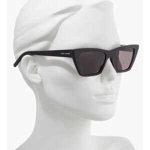 Saint Laurent Black Mica 53mm Cat Eye Sunglasses SL 276